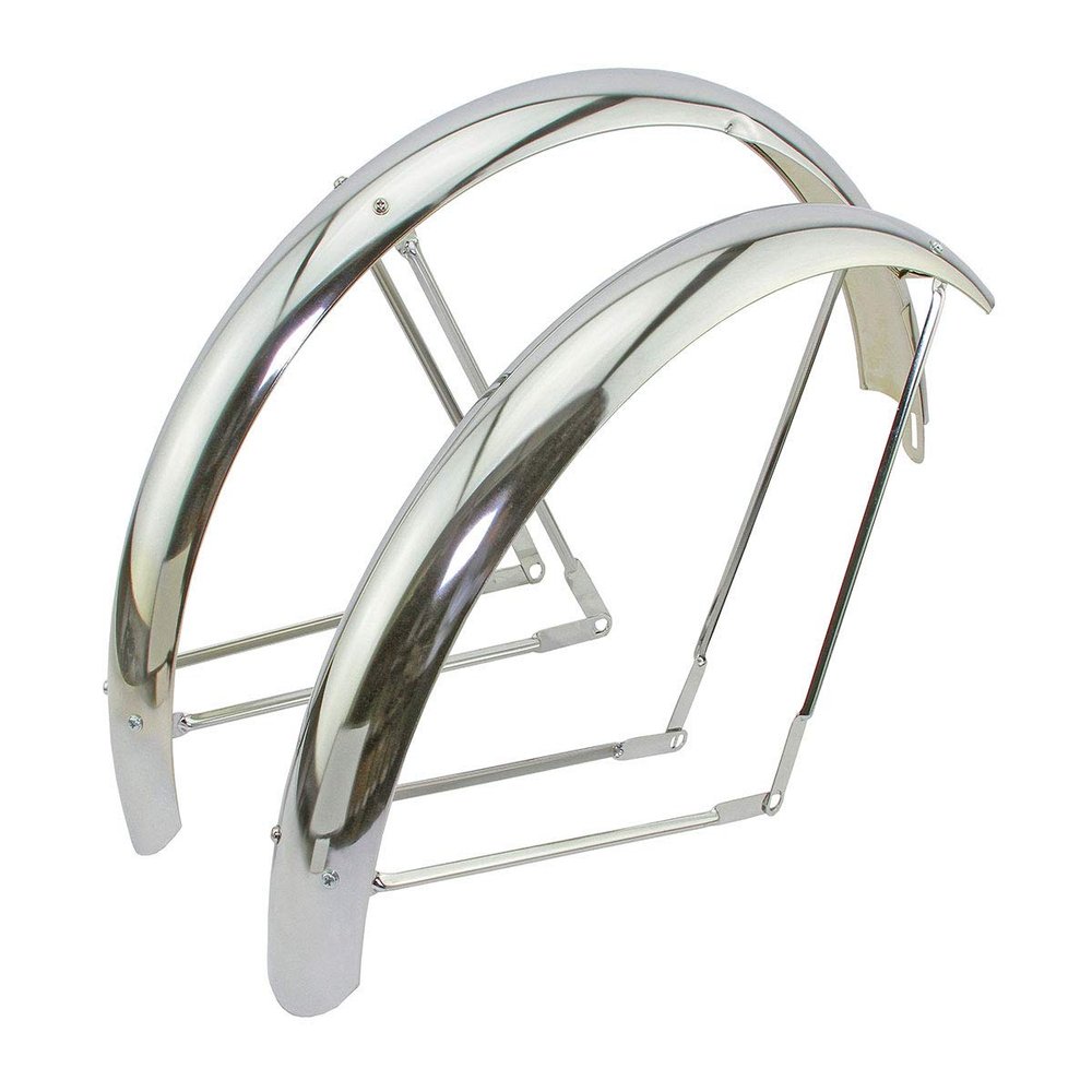 Alta Bicycle 26" Classic Wide Balloon Adjustable Fender Set in Chrome