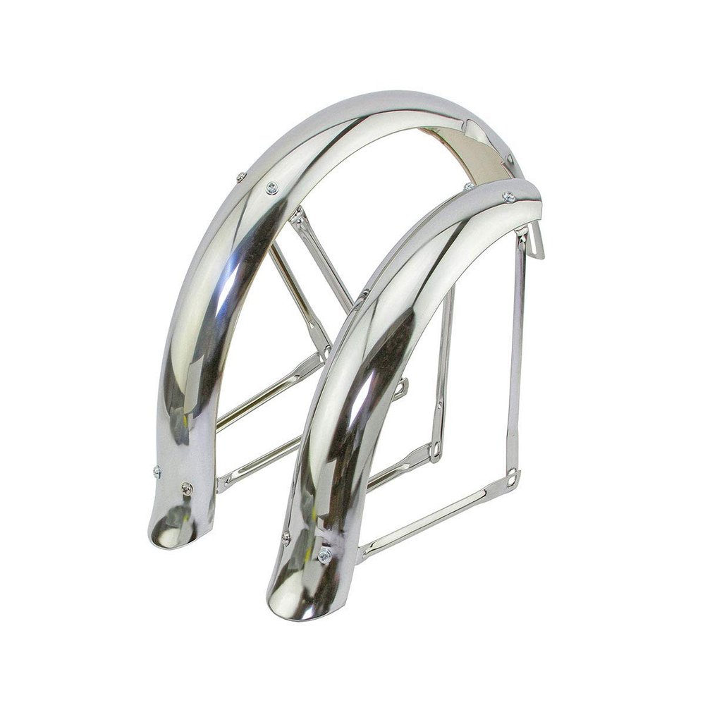 Alta Bicycle 16" Flared Adjustable Fender Set in Chrome