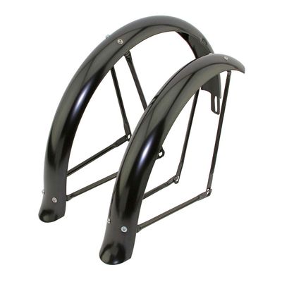 Alta Bicycle 20" Flared Adjustable Fender Set, Multiple Colors (Black)