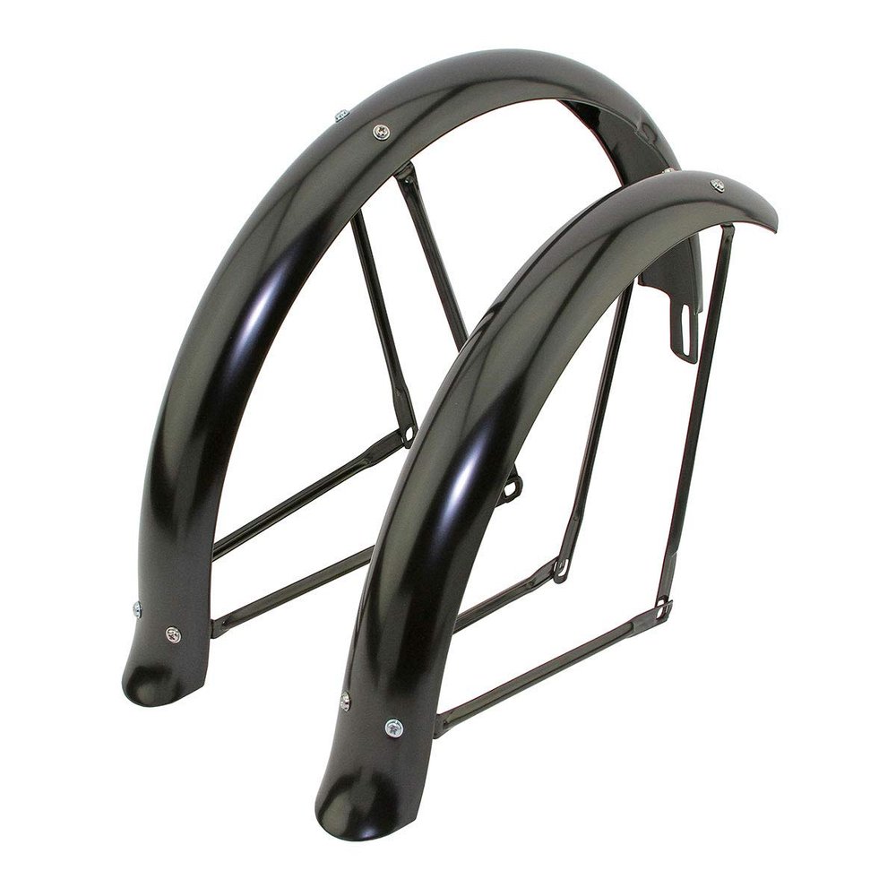 Alta Bicycle 20" Flared Adjustable Fender Set, Multiple Colors (Black)