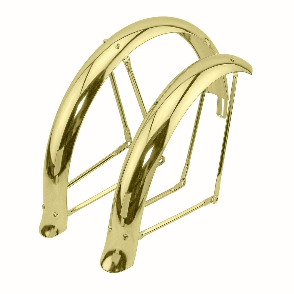 Alta Bicycle 20" Flared Adjustable Fender Set, Multiple Colors (Gold)