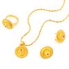 Flower Jewelry Set Ethiopian Gold Jewelry Sets Earrings Pendant Ring with Stone African Habesha Nigeria Jewelry view 1