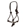 Y&Z Adjustable Nylon Horse Halter with Nylon Rope Lead (Brown & Grey, Cob) view 2