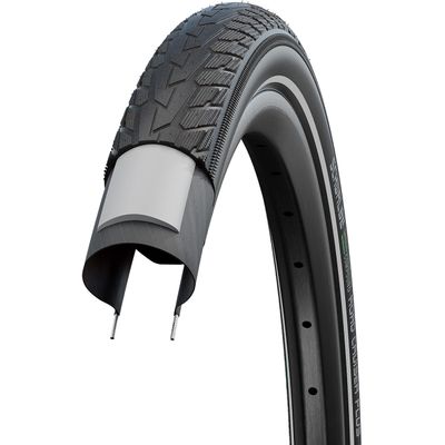 Schwalbe Unisex's Road Cruiser Plus PunctureGuard, TwinSkin Tyres, Black, 47-507