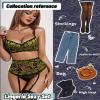 Avidlove Women Lingerie Set with Garter Belts Sexy Bra and Panty Underwire Push Up Lingerie Sets(Gold Yellow,M) view 2