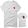 0184. dope Streetwear Graphic Good Vibe Red Rose Flowers Bones Hand Shaka for Men T Shirt (White, Small) view 1
