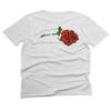 0184. dope Streetwear Graphic Good Vibe Red Rose Flowers Bones Hand Shaka for Men T Shirt (White, Small) view 3