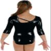 Classic in Black 3/4 Sleeve - Adult Extra Small - Black Clearance Competition Leotard! view 2