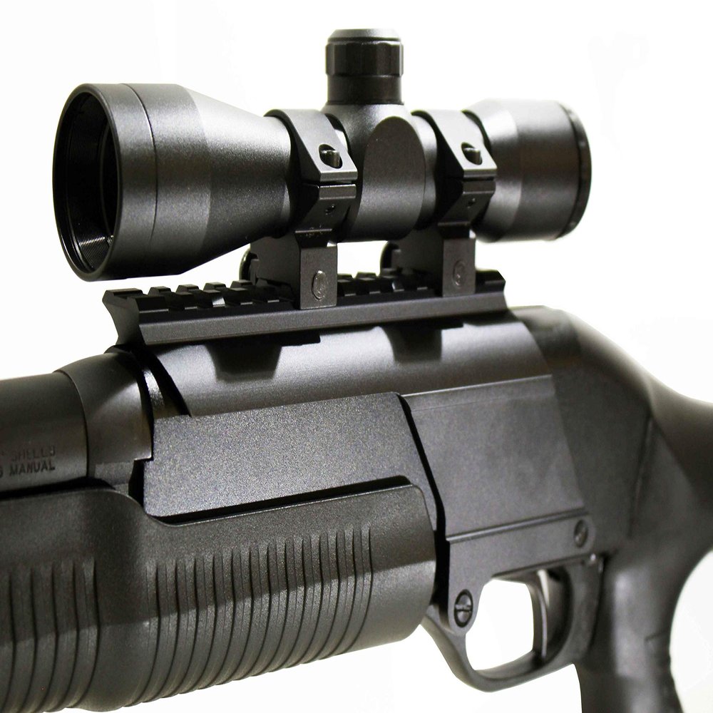 Stevens 320 Hunting Scope and Base Mount Adapter Aluminum Black Picatinny Weaver Tactical Optics mildot Reticle