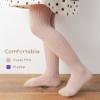 CHUNG Toddlers Little Girls Autumn Winter Cotton Footed Tights Stretchy Soft School Leggings Stockings,2pk-Ppl+Dusty Pink,3-4Y view 2