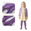 CHUNG Toddlers Little Girls Autumn Winter Cotton Footed Tights Stretchy Soft School Leggings Stockings,2pk-Ppl+Dusty Pink,3-4Y view 4