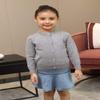 SMILING PINKER Girls Cardigan Sweater School Uniforms Button Long Sleeve Knit Tops (Gray, 10-11 Years) view 2