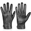 Alepo Genuine Sheepskin Leather Gloves For Men, Winter Warm Touchscreen Texting Cashmere Lined Driving Motorcycle Gloves (Gray-M) view 1