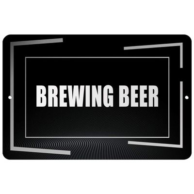 Makoroni - Brewing Beer Hobby - Street Sign 12"x18" Aluminum, Des a18