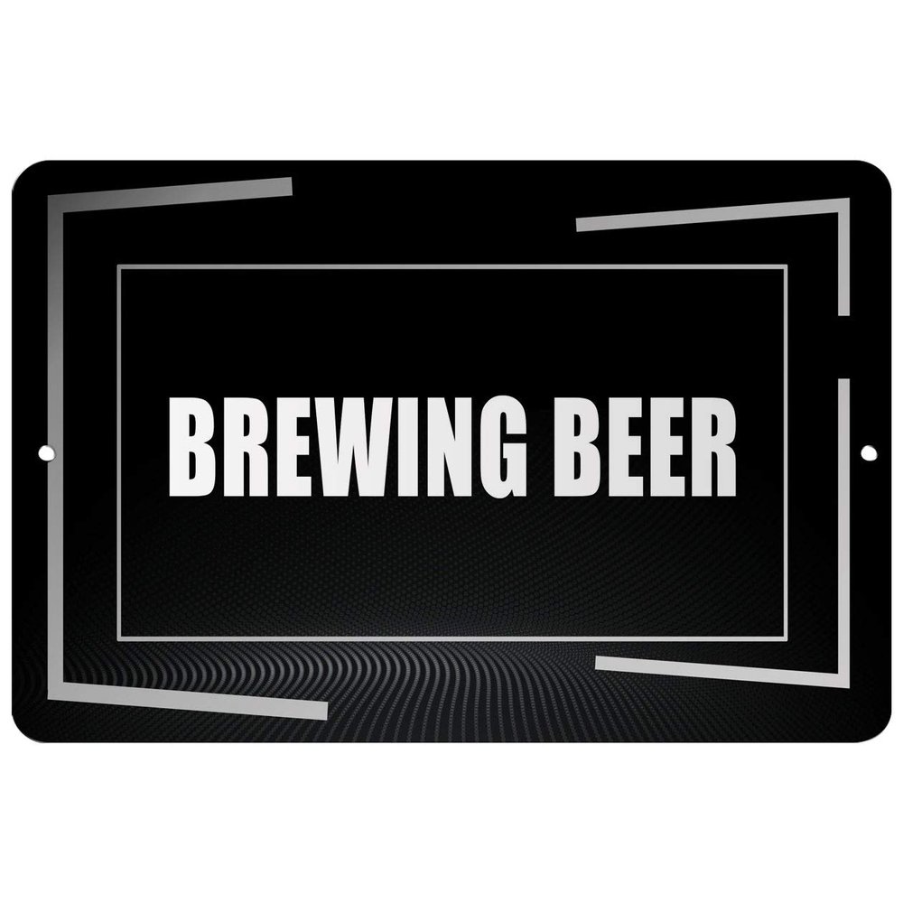 Makoroni - Brewing Beer Hobby - Street Sign 12"x18" Aluminum, Des a18