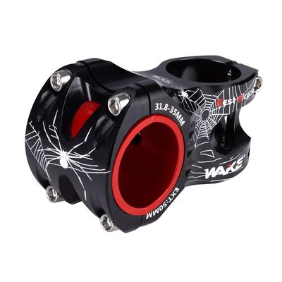 Aluminum Alloy MTB Stem 35mm 50mm 0 Degree for Most Bicycle, Road Bike, MTN, BMX, Fixie Gear, Cycling (Black)