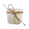 Mini 4 oz Mason Jar, Painted and Distressed, Regular Mouth Mason Jar, Toothpick Holder, Shabby Chic Paperclip Holder, Rustic Modern Farmhouse Desk Decor, Little Mason Jar for Desk (Ivory) view 1