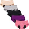 WBEAUTALLOVE Womens Mesh Period Panties High Waisted Menstrual Leak Proof Underwear Incontinence Protective Briefs(H-4-5-1,Small) view 1
