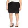 1.STATE Womens Mesh Knee Length A-line Skirt, Black, X-Small view 1