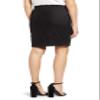 1.STATE Womens Mesh Knee Length A-line Skirt, Black, X-Small view 2