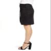 1.STATE Womens Mesh Knee Length A-line Skirt, Black, X-Small view 3