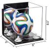 Better Display Cases Acrylic Mini - Miniature (not Full Size) Soccer Ball Display Case with Mirror Case, White Risers, Wall Mount and Clear Base (B03/A015) view 2