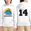Custom Youth Hoodies Add Your Own Image Pullover Hooded Text Front Back Side White view 2