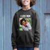 TEEAMORE Custom Youth Crewneck Sweatshirt Add Your Own Image Design Text Front Back Side Charcoal view 2