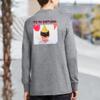 Custom Youth Long Sleeve Shirt Add Your Own Image Photo Text Front Back Side Athletic Heather view 3