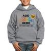 Custom Youth Hoodies Add Your Own Image Pullover Hooded Text Front Back Side Athletic Heather view 1