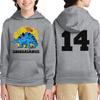 Custom Youth Hoodies Add Your Own Image Pullover Hooded Text Front Back Side Athletic Heather view 2