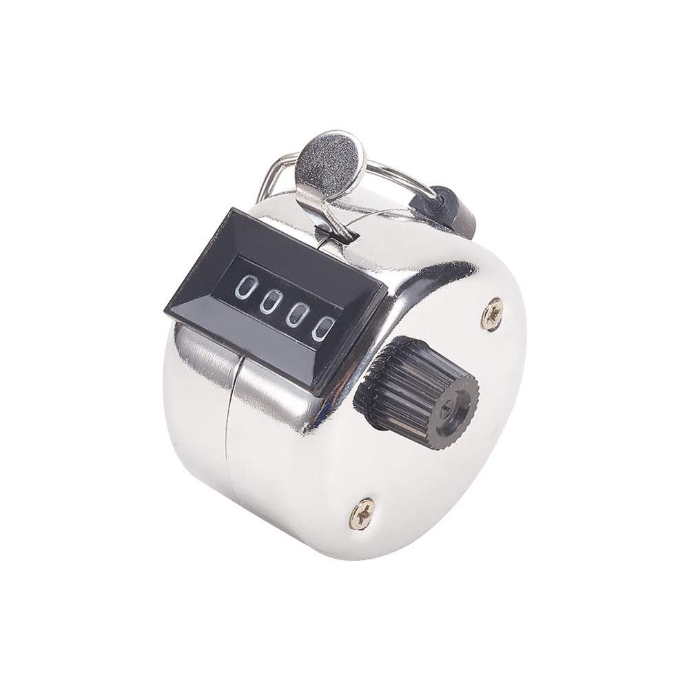 Othmro Plasitc Hand Tally Counter 4-Digit Tally Counters Mechanical Palm Counter Clicker for Row, People, Golf, Lap & Knitting, Pink