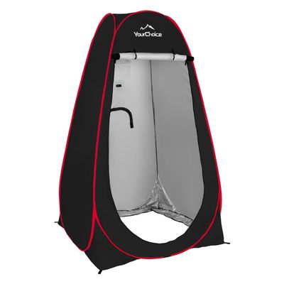 Your Choice Pop Up Privacy Shower Tent - Portable Changing Tent for Camping, Beach & Hiking - 6.2FT Lightweight with Carry Bag, Quick Setup & Full Coverage - Black