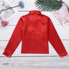 JEATHA Kids Boys Shiny Sequins Lapel Long Sleeve Hip Hop Jazz Latin Dance Shirts Stage Performance Costume Red 4-5 view 4