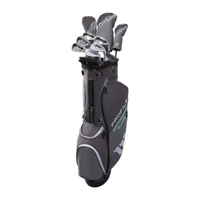 Wilson Women's Profile Platinum SGI Complete Set with Cart Bag - Ladies Right Hand, Tall, Grey/Teal