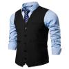 AOYOG Mens Formal Business Suit Vests 5 Buttons Regular Fit Waistcoat for Suit or Tuxedo view 1