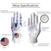 Amy Sport Womens Golf Glove with Ball Marker Left Right Hand Ladies Golf Gloves All Weather Grip Breathable Size XS S M L XL (Wine&Golf, Medium-Worn on Right Hand) view 2