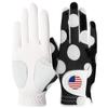 Amy Sport Womens Golf Glove with Ball Marker Rain Left Right Hand Ladies Golf Gloves All Weather Grip Breathable Size Small Medium Large XL (Mod Dot, Medium-Worn on Right Hand)
