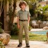 Mesinsefra Kids' Hiking Pants,Boy's Casual Outdoor Quick Dry Lightweight Waterproof Climbing Camping Fishing Trousers Khaki 130cm-6 Years view 2