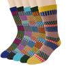 Loritta Mens Wool Socks for Winter Thick Warm Hiking Sock Soft Casual Nordic Boot Socks,Blue Grey view 1