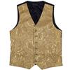 Barry.Wang Mens Gold Paisley Suit Vest Tie Formal/Leisure Vests Flower Handkerchief Cufflinks Set Suit Waistcoat Wedding 5PCS view 3