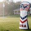 GOOACTION USA Eagle Golf Hybrid Headcover, American Stars Stripes Flag & Eagle Pattern Leather Protector | Waterproof & Universal Fit for On-Course Luck & Defense view 3