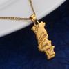 24K Gold Plated Portugal Map Pendant Necklace Jewelry Portuguese Jewelry Gift view 2