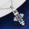 Yongkan Jewelry Ethiopian Cross Pendant Necklaces Eritrea Items for Ethiopian (Silver) view 2