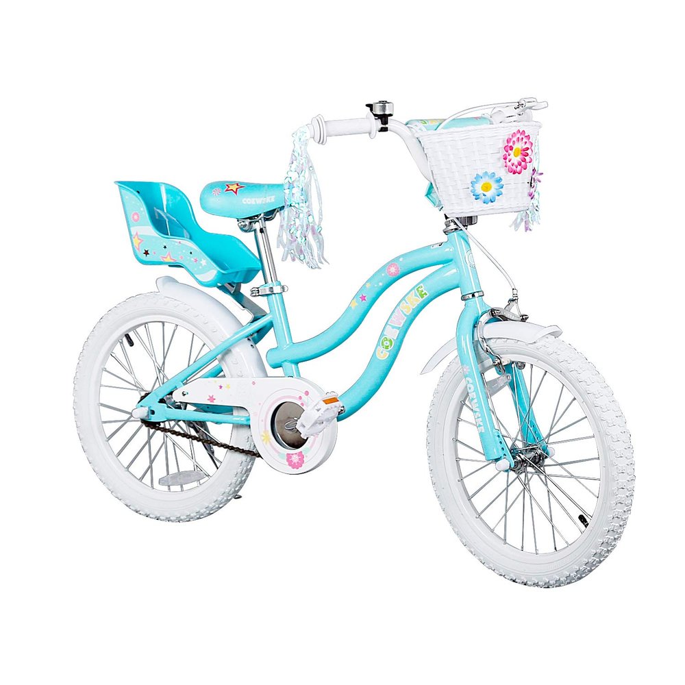 COEWSKE Kid's Bike Bicycles Steel Frame, Toddler Girls Bicycle Little Princess Style 12-14-16-18-20 Inch with Training Wheel for Age 5-9 (18 inch, Purple)