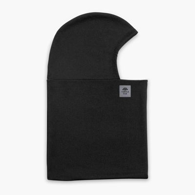 Turtle Fur Youth Shellaclava Comfort Shell UV Fleece Lined Neck Warmer Helmet Liner Winter Balaclava Hood, Ages 7-12, Black