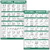 QUICKFIT 2 Pack - Kettlebell Workout Exercise Poster Set, Volume 1 & 2, Laminated Chart - 18 x 24 " view 1