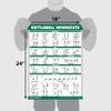 QUICKFIT 2 Pack - Kettlebell Workout Exercise Poster Set, Volume 1 & 2, Laminated Chart - 18 x 24 " view 2