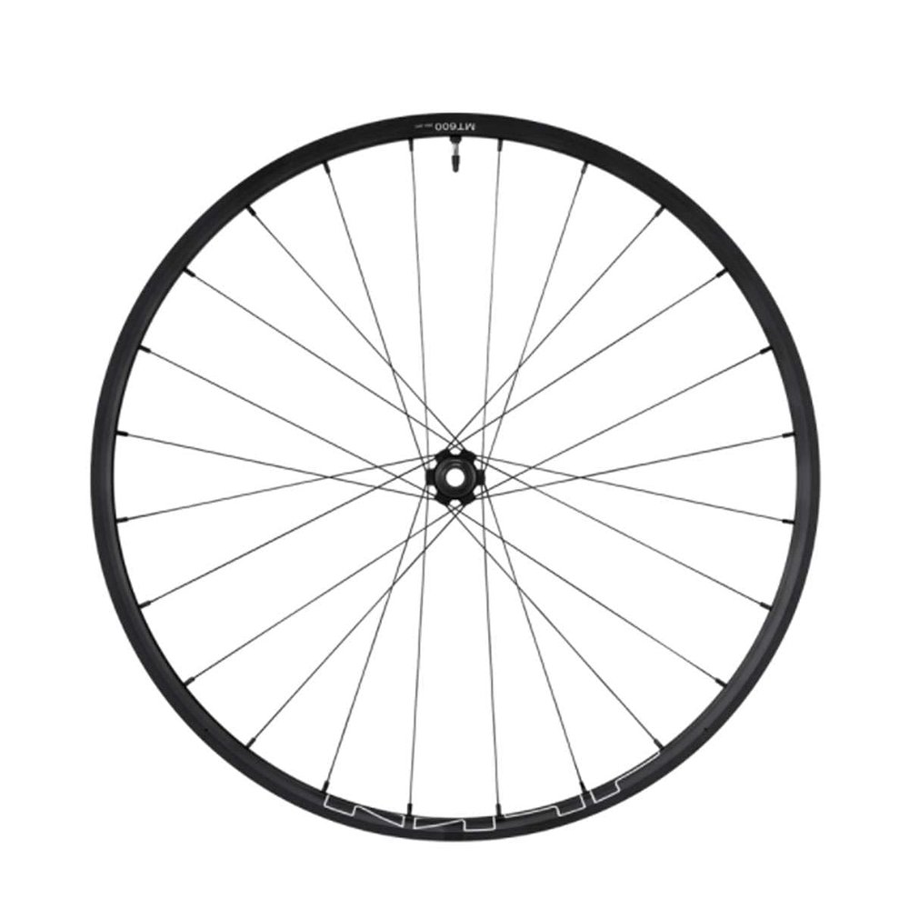 Shimano Wheel - WH-MT600-B-29, Front, Rim 29, 24H, F:15MM E-Thru, Clincher (TUBELESS Compatible) Old:110MM, Black, W/Rim Tape, for CL DISC - Front - EWHMT600LFEBD9BX
