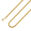 Sunique 4 MM 18K Real Gold Plated Square Rolo Chain Stainless Steel Round Box Chain Necklace Men Women Jewelry 22 Inches view 1